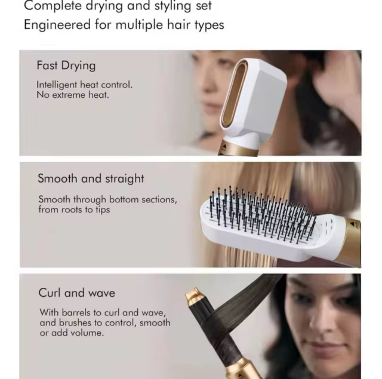 Haarstyler 5-in-1 für professionelles Frisieren von Frauen