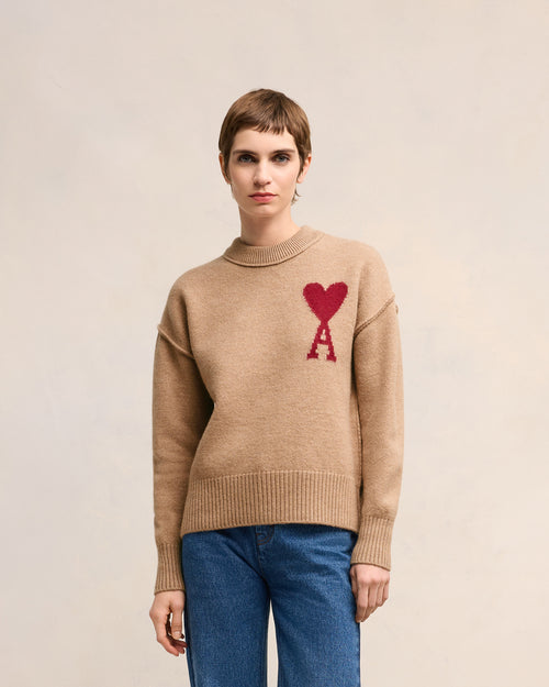 Pullover mit Herzlogo im Unisex-Design für einen lässigen Look