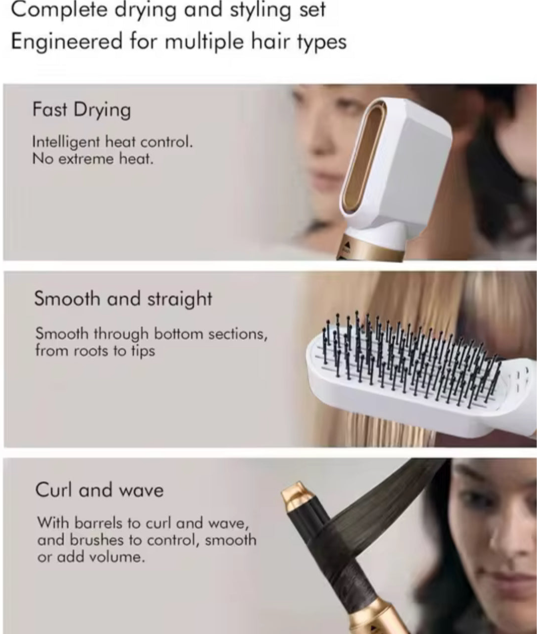 Haarstyler 5-in-1 für professionelles Frisieren von Frauen