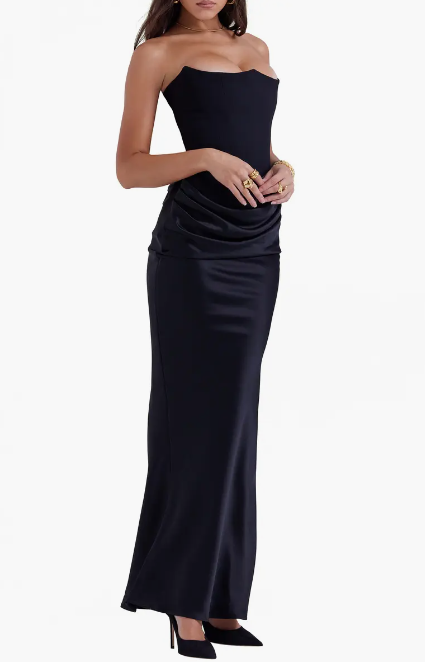 Sheslyn | Persephone Cocktailkleid mit schulterfreiem Satin-Korsett