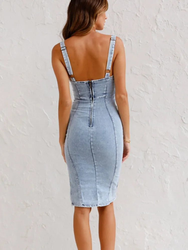 Miranda | Denimkleid mit verstellbaren Trägern